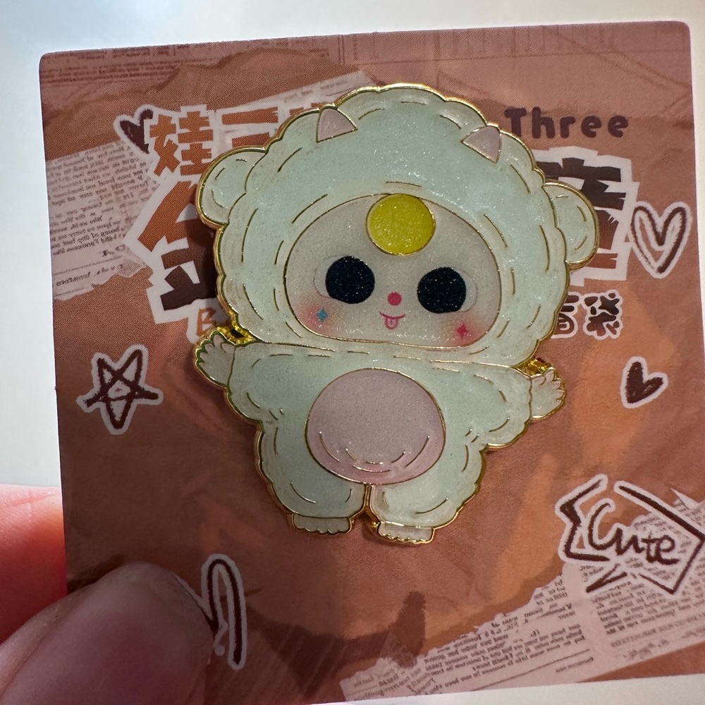 Cute Sheep Enamel Pin from Baby Three